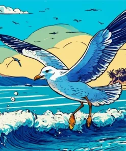 Seagull Flying Diamond Painting