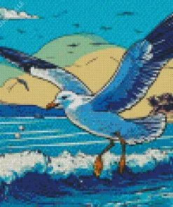 Seagull Flying Diamond Painting