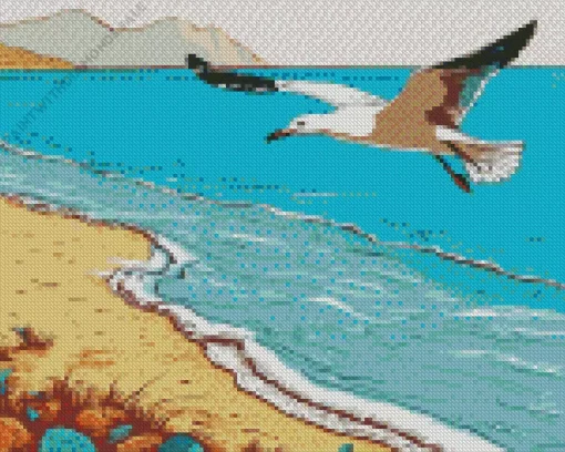 Seagull Flying Art Diamond Painting