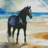 Shire Horse In The Beach Diamond Painting