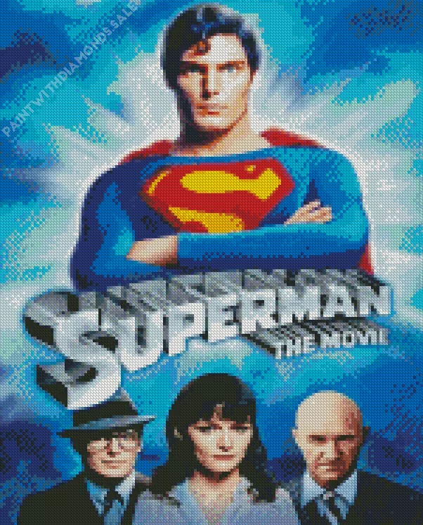 Superman movie poster Diamond Dotz Superman Movie Poster Diamond Painting