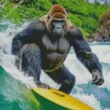 Surfing Gorilla Diamond Painting