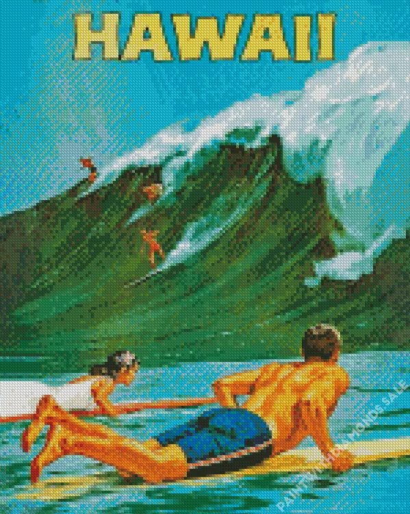 Surfing in hawaii Diamond Paintings Surfing In Hawaii Diamond Painting