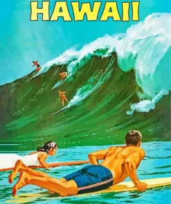 Surfing In Hawaii Diamond Painting