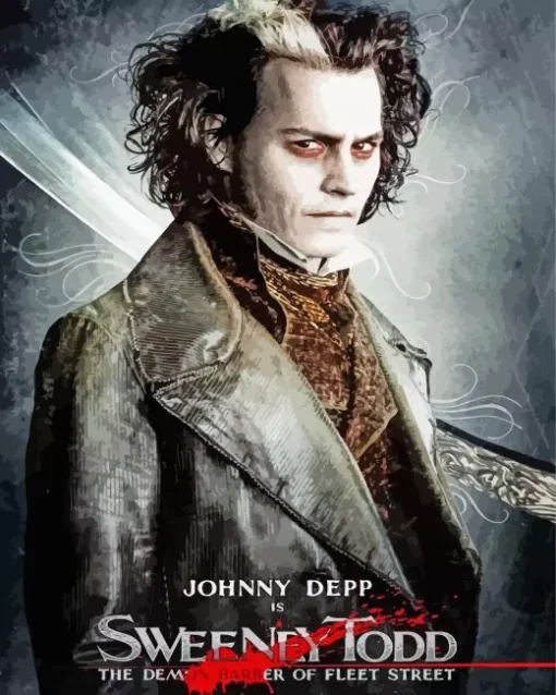 Sweeney Todd Character Poster Diamond Painting