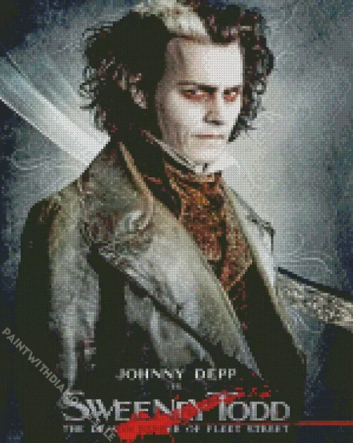 Sweeney Todd Character Poster Diamond Painting