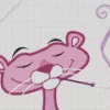 The Pink Panther Smoking Diamond Painting