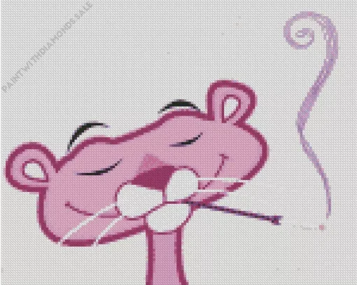 The Pink Panther Smoking Diamond Painting