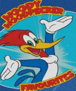 Woody Woodpecker Cartoon Poster Diamond Painting