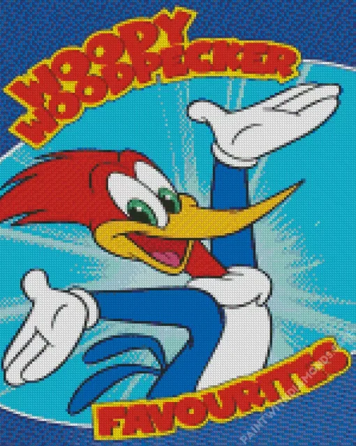 Woody Woodpecker Cartoon Poster Diamond Painting