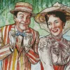 Abstract Bert And Mary Poppins Diamond Painting