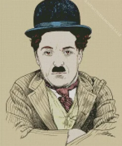 Abstract Charlie Chaplin Diamond Painting