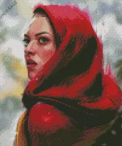 Abstract Red Riding Hood Diamond Painting