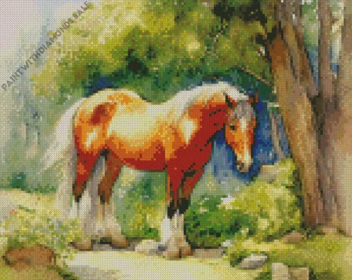 Abstract Shire Horse Diamond Painting