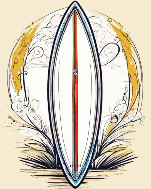 Abstract Surfboard Diamond Painting