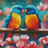 Adorable Lovebirds Diamond Painting