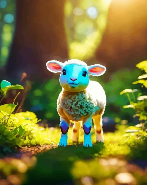 Adorable Baby Sheep Diamond Painting