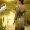 Anime Girl And Great Egret Diamond Painting