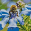 Bee On A Bluebonnet Diamond Painting