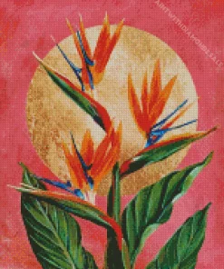 Bird Of Paradise Flower Art Diamond Painting