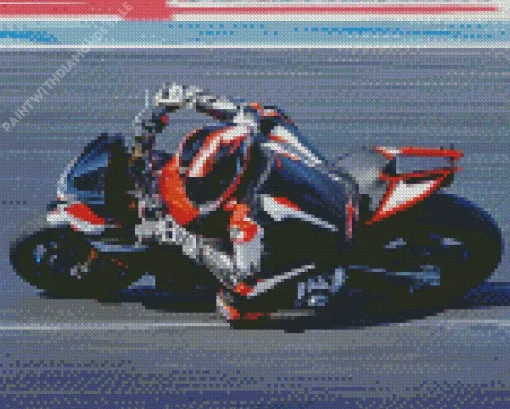 Black And Red Aprilia Motorcycle Diamond Painting