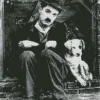 Black And White Charlie Chaplin Diamond Painting