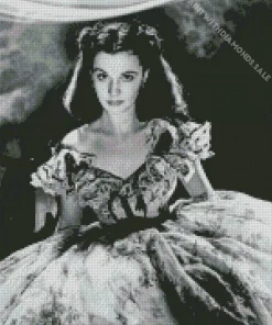 Black And White Scarlett OHara Diamond Painting