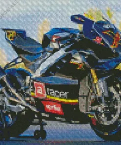 Black Aprilia Motorcycle Diamond Painting