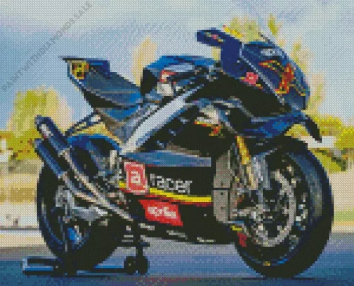 Black Aprilia Motorcycle Diamond Painting