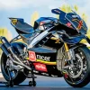 Black Aprilia Motorcycle Diamond Painting