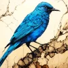 Blue Indigo Bunting Diamond Painting