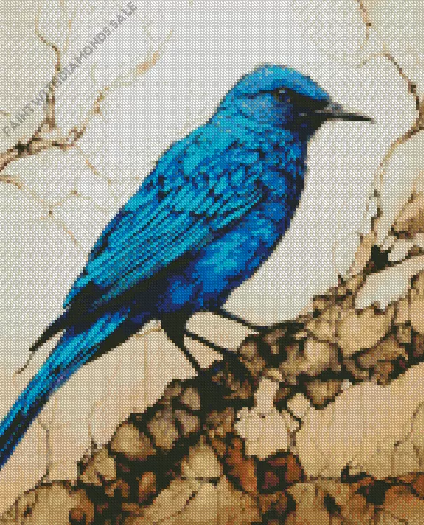 blue Indigo Bunting5 Diamond By Numbers Blue Indigo Bunting Diamond Painting