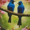 Blue Lovebirds Diamond Painting