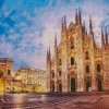 Blue And Purple Sunset In Milan Diamond Painting