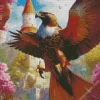 Brown And White Falcon Diamond Painting