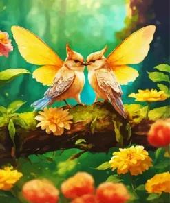 Butterfly Lovebirds Diamond Painting