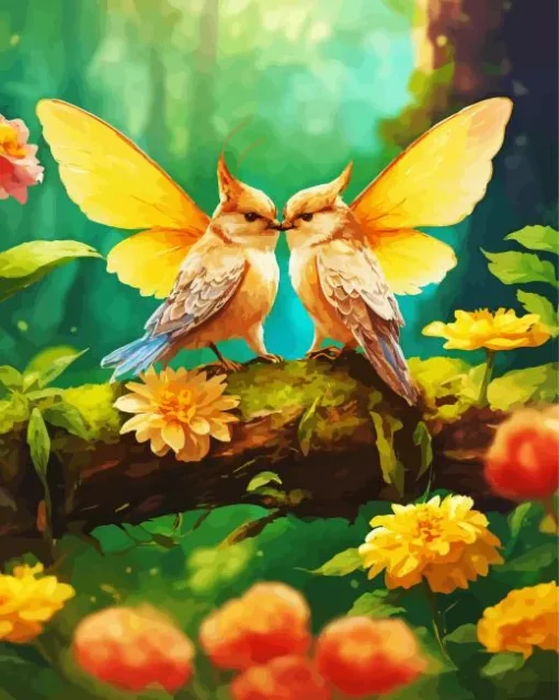 Butterfly Lovebirds Diamond Painting