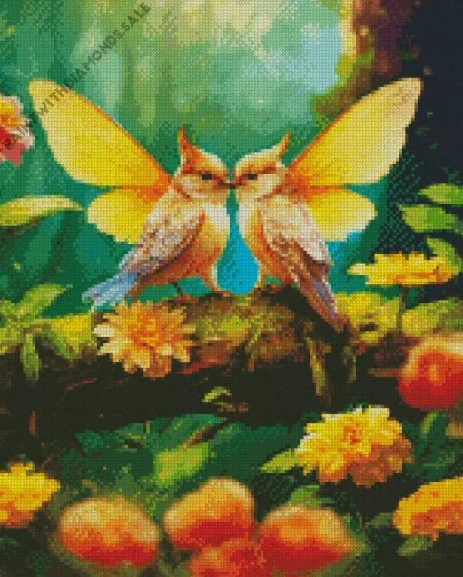 Butterfly Lovebirds Diamond Painting