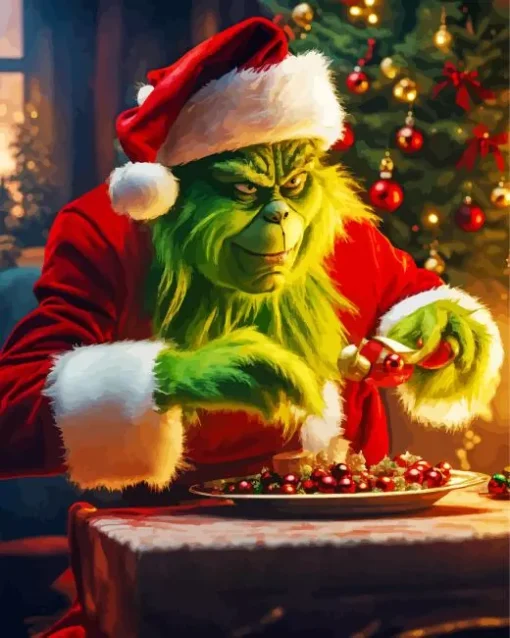 Christmas Grinch Art Diamond Painting