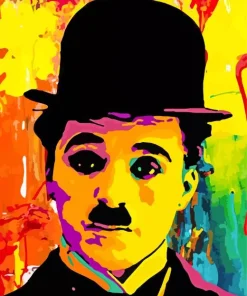 Colorful Charlie Chaplin Diamond Painting