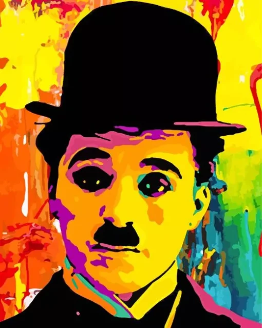 Colorful Charlie Chaplin Diamond Painting