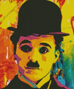 Colorful Charlie Chaplin Diamond Painting