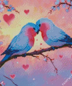 Cute Lovebirds Diamond Painting