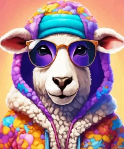 Cute Sheep Art Diamond Painting