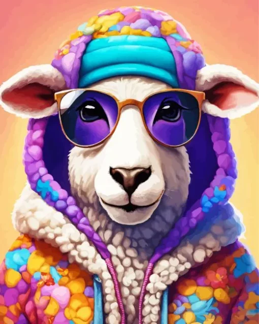 Cute Sheep Art Diamond Painting