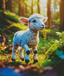 Cute Little Sheep Diamond Painting