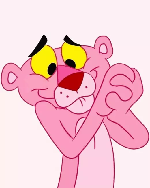 cute pink panther Diamond Dotz Cute Pink Panther Diamond Painting