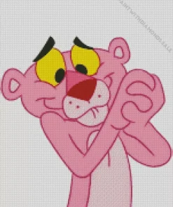 Cute Pink Panther Diamond Painting