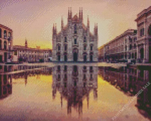 Duomo Di Milano Reflection Diamond Painting