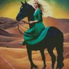 Elegant Lady And Arabian Horse Diamond Painting